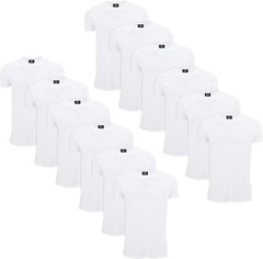 SOCKS’NBULK 12 Pack Bulk Mens Cotton Crew Neck Short Sleeve T-Shirts Mix Colors