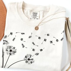 Raccoon Dandelion Shirt Nature Animal Graphic Tee