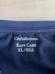 Croft & Barrow Easy Care Mens XL Navy Pocket Long Sleeve T-Shirt Cotton Blend