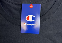 New CHAMPION Men’s XL Black Classic Heavy Weight Short Sleeve Tee with Logo