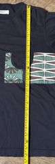 Universal Works T Shirt Mens Size Large Pocket Tee Navy Blue Geometric Pattern