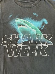 Discovery Channel Shark Week Shirt Black Men Medium Great White Shark 2011