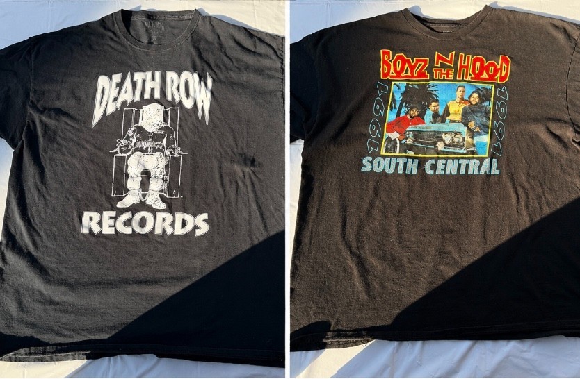 Death Row Records & Boyz N The Hood Graphic T-Shirt Bundle Black Mens XL