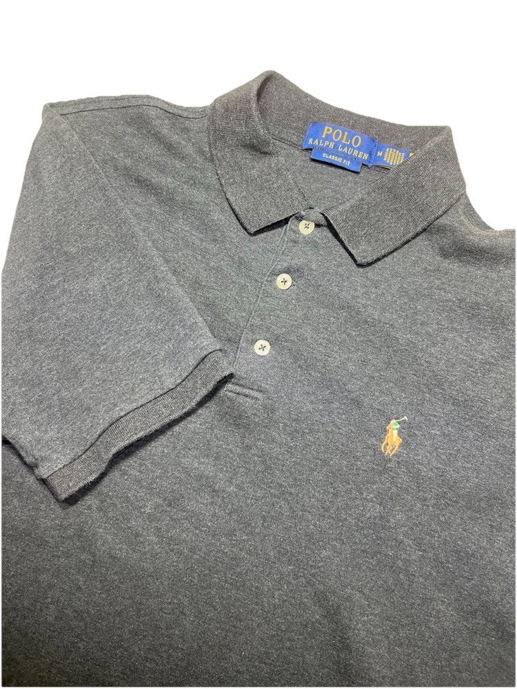 Polo Ralph Lauren Men’s Classic-Fit Polo Shirt Black Short Sleeve Button logo M