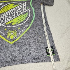 American Fighter Mens Size XLarge Gray Neon Yellow Green Logo