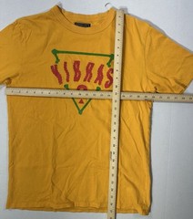 GUESS x J Balvin Vibras T-Shirt Small Yellow Triangle Logo Made in Peru
