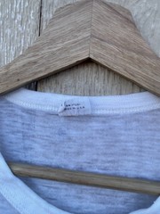 Vintage 50s 60s White Cotton Tee Shirt Large Single Stitch Distressed Frayed