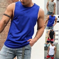 1 PCS Men Tank Top Casual Sleeveless Tops Dry Tank T Shirt Vest Top For Gym