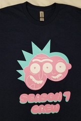 Rick and Morty Season 7 Cast and Crew shirt XL Cartoon Network adult swim show