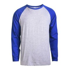 Men Baseball T-Shirt 100% Cotton Long Sleeve Soft Breathable Raglan Jersey S-3XL