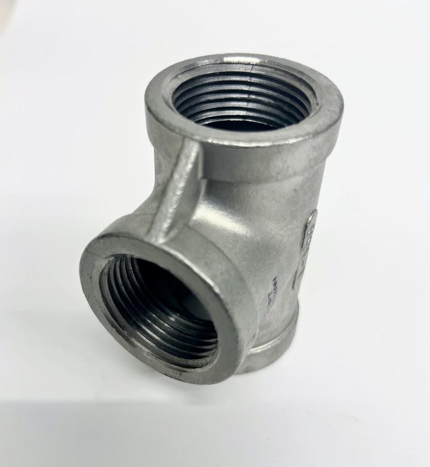 1″ NPT Tee 3-Way Female Threaded Pipe Fitting 304 Stainless Steel Class 150