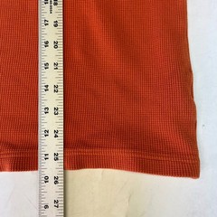 LL Bean Mens Burnt Orange Waffle Knit Long Sleeve Thermal Crewneck Shirt Size L