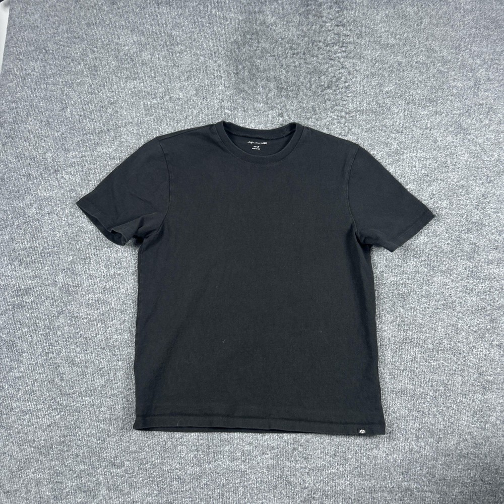 Madewell Shirt Mens Medium Black Cotton Crewneck Short Sleeve Basic Tee Top