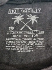 Riot Society Make Your Own Luck Shirt Mens Sz L Black Lucky Cat Skull Tattoo (B9