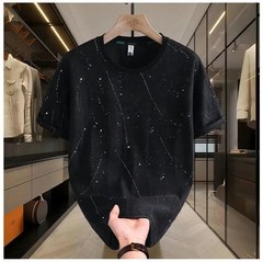 Men Luxury Fashion Trend Butterfly Ripped Hole Casual Summer Streetwear T-Shirt
