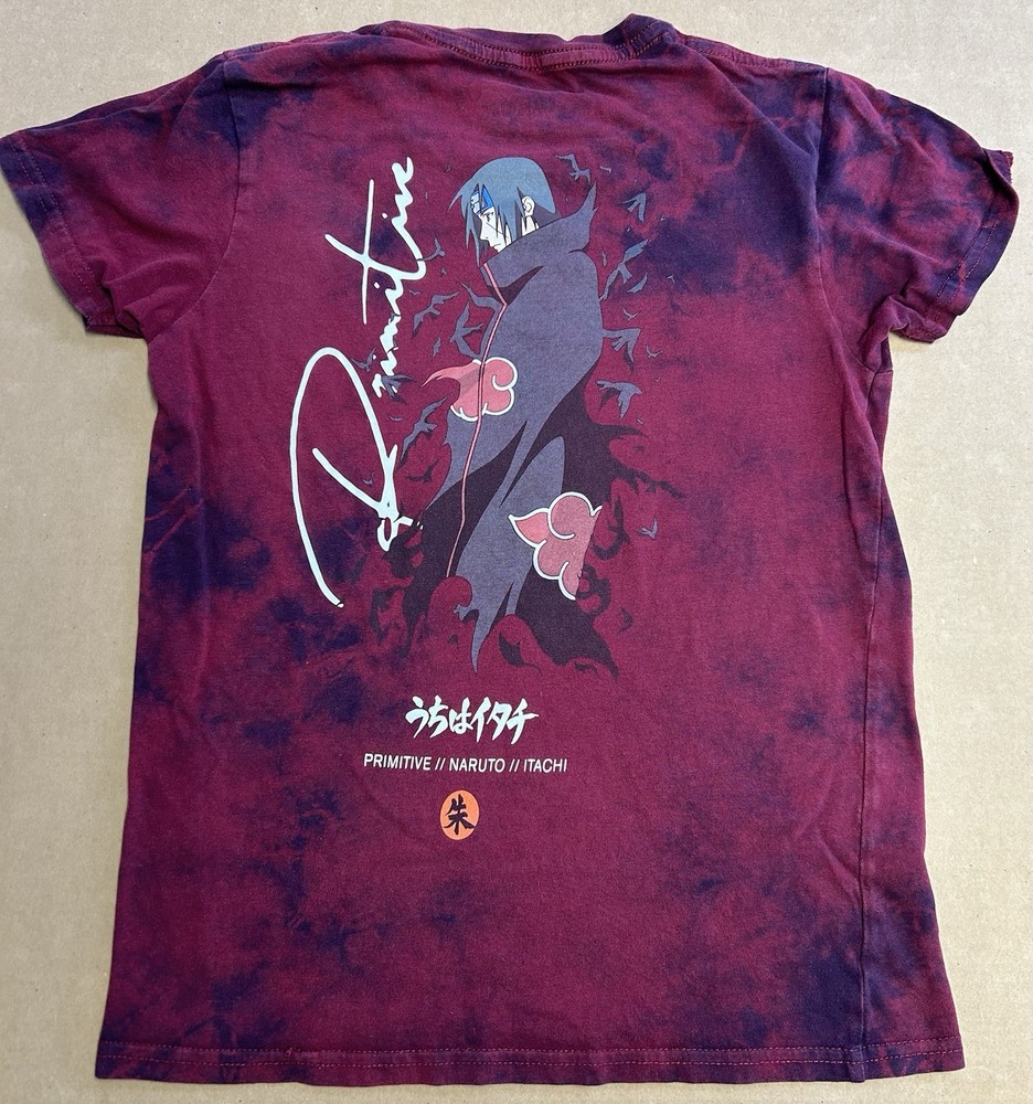 Primitive x Naruto Shippuden Itachi Crows Tie Dye T-Shirt Youth Small