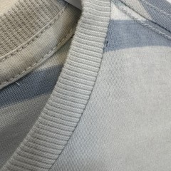Hang Ten Light Blue L Men’s T-Shirt Striped Embroidered Logo Short Sleeve NWT