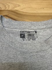 Carhartt K231 Gray Loose Fit Graphic Logo Long Sleeve T-Shirt Size Medium