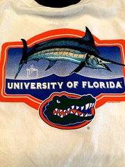 Guy Harvey University of Florida Gators White T-shirt Sz XL Black Marlin 2016