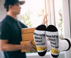 Funny Mail Carrier Socks Postman Gift Post Office Merch Novelty Apparel