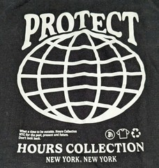 HOURS Collection New York Protect 100% Cotton T-Shirt Adult Sz L Black READ