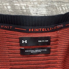 Small Under Amour 1366503 002 Men’s IntelliKnit 1/4 Zip Shirt black orange $85