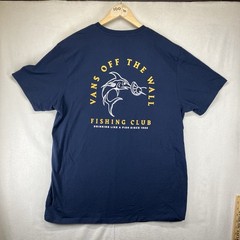 Vans Sailfish Graphic T Shirt Mens XL Navy Blue Custom Fit Skateboarding Fishing
