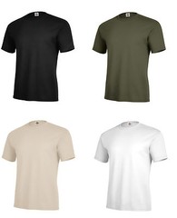 Solid Color T-Shirt Black OD Green Desert Army Navy USMC Plain Blank USAF USMC