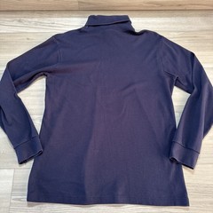 Vintage Bert Pulitzer Turtle Neck Blank Navy Blue Size L Made USA Single Stitch