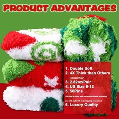 Fluffy Socks Women Men Cozy Fuzzy Winter Warm Supply Festival Party Holiday