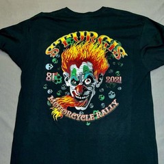 Sturgis Biker T Shirt 2021 81st Annual Clown Skulls Flames Size L