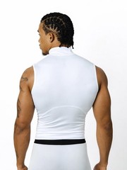 Men’s Turtleneck Compression Tank Top, Sleeveless, Modal Fabric – Workout Gear