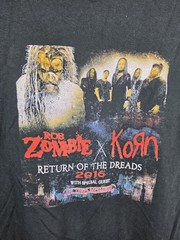 Rob Zombie Korn Return Of The Dreads 2016 Tour Concert Shirt Men M Rock Goth
