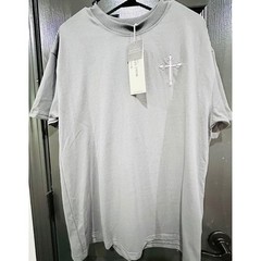 JAQWIN Charcoal Cross Graphic Tee Kingdom Back Print Drop Shoulder Size S NWT