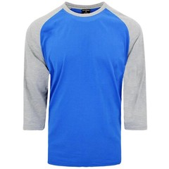 3 Packs Men’s 3/4 Sleeve Crew Neck Raglan Jersey Baseball Tee Shirts Size M
