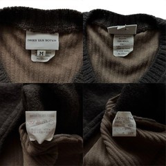 Dries Van Noten Men M 97Ss Full-Length V-Neck Knit Sweater Men’s tops: Stylish a