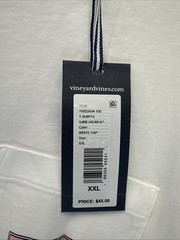Vineyard Vines Men’s 2XL Classic Logo Box White Cap Pocket T Short Sleeve NWT