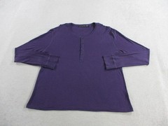 Ralph Lauren Shirt Mens XL Purple Black Label Ribbed Knit Henley Long Sleeve