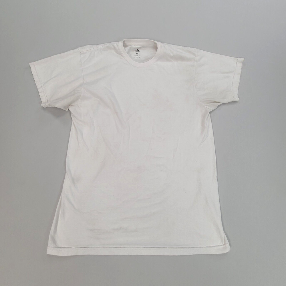 Adidas Shirt Mens Medium White Casual Outdoors Comfort Climalite Athletic