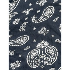 Eighty Eight Brand Mens Split Paisley Bandana Skull T-Shirt Black White Medium