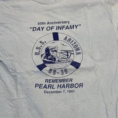 Vintage 1991 Pearl Harbor Atomic Bomb T-Shirt Single Stitch Deadstock Hanes XL
