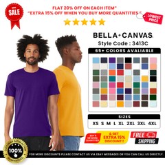 Bella + Canvas 3413C Unisex Triblend Short Sleeve Soft Comfortable Fit T-Shirt