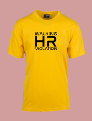 MEN WOMENS TEE TSHIRT UNISEX WALKING HR VIOLATION OFFICE WORKER CLOWN FUNNY GIFT