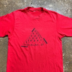 VTG Pascal Triangle Fibonacci Binomial Sequence Math Single Stitch Shirt Small