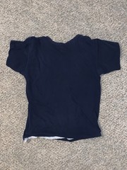 Vtg 70s Champion Reversible Double Face College P.E. Gym T Shirt Sz S Blue Bar