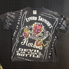 Vintage Lynyrd Skynyrd AOP “Devil In The Bottle” T-shirt L 22×26 Winterland