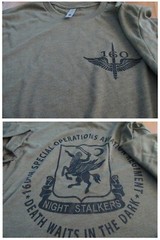 160th NIGHT STALKERS SOAR Spec OPS Aviation T-Shirt Large Military TRI-BLEND USA