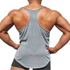 MENS PLAIN GYM VEST BODYBUILDING MUSCLE STRINGER VEST BACK TOP SINGLET SHIRTS