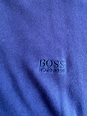 Hugo Boss Dakota Long Sleeve Polo Shirt Mens Medium Blue NWT Stretch Casual