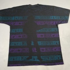VTG 90s Country Music AOP All Over Print T-Shirt XL X-Large Garth Single Stitch
